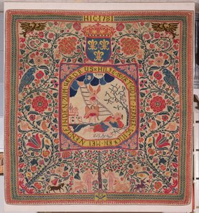 Tapis tricoté à la main représentant le rêve de Jacob, Alsace, 1781 - Unknown